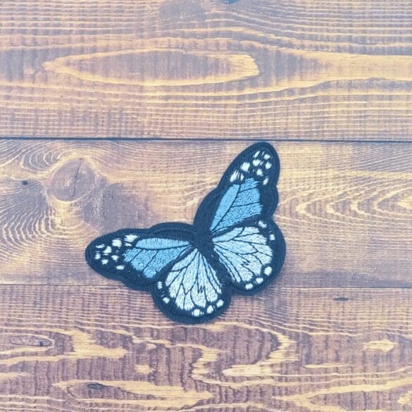 Large Embroidered Iron-On Butterfly Patch