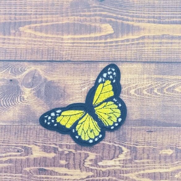 Large Embroidered Iron-On Butterfly Patch