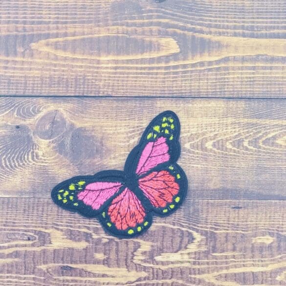 Large Embroidered Iron-On Butterfly Patch