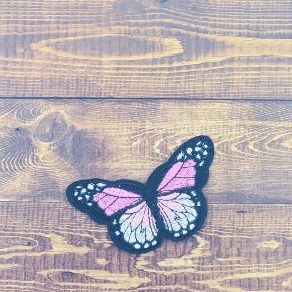 Large Embroidered Iron-On Butterfly Patch